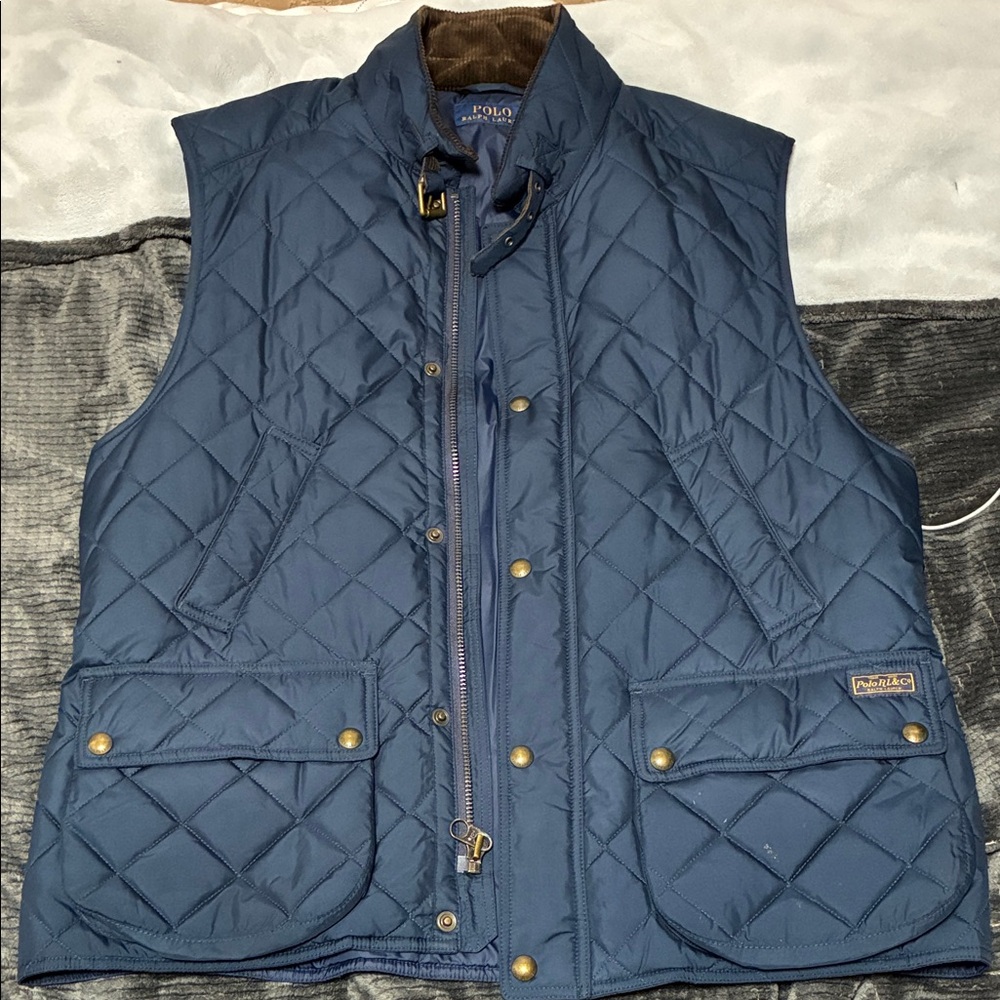Polo by Ralph Lauren Men's Navy Quilted Vest